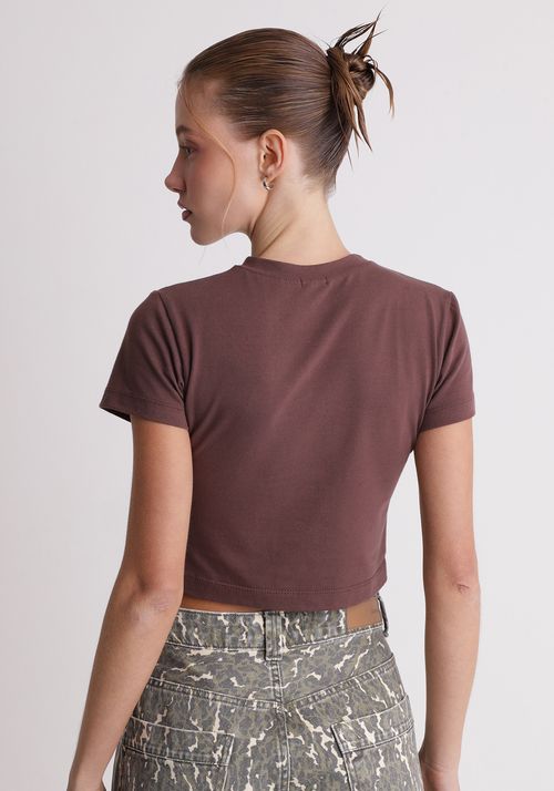 Blusa baby look em cotton