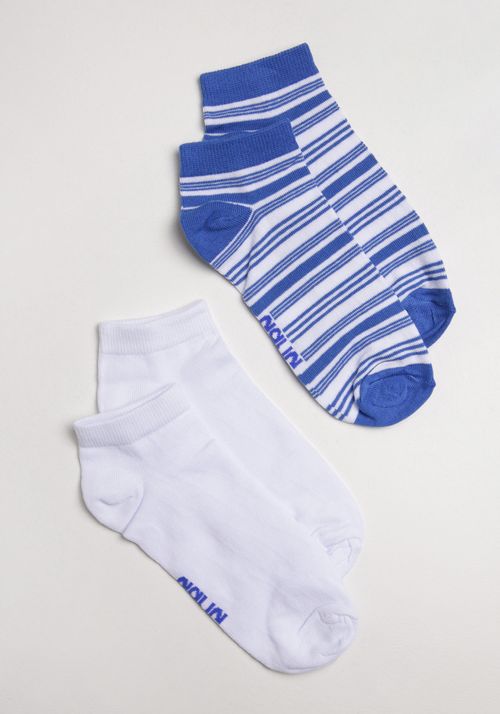 Kit meia sapatilha estampada listras