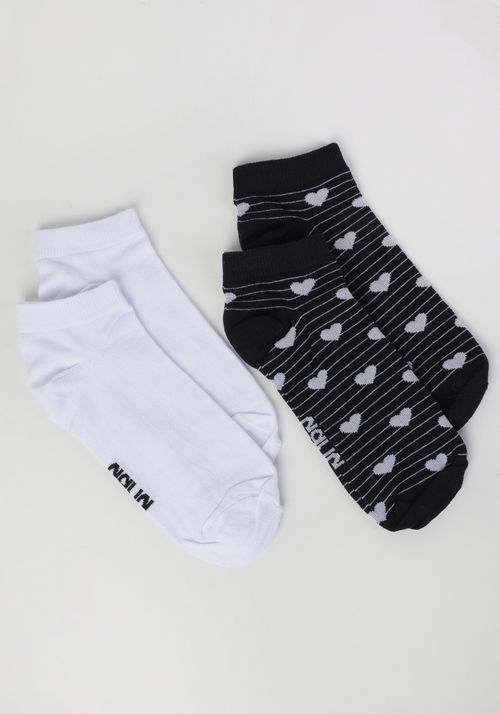 Kit meia soquete corações