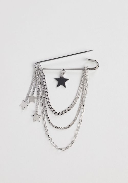 Alfinete com pingente de estrela