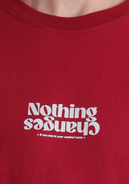 Camiseta em algodão estampa nothing changes