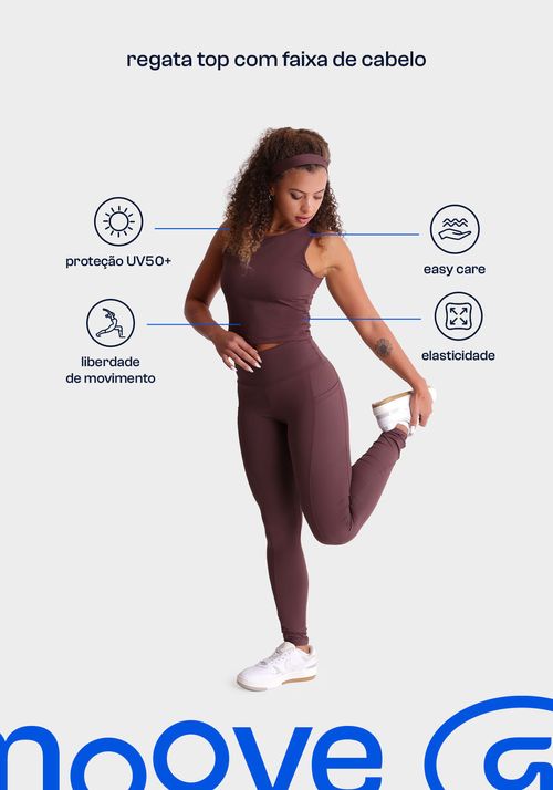 Regata top com faixa de cabelo