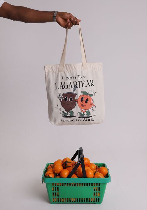 Tote bag estampada born to lagartear