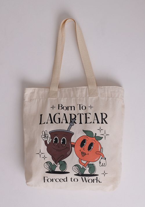 Tote bag estampada born to lagartear
