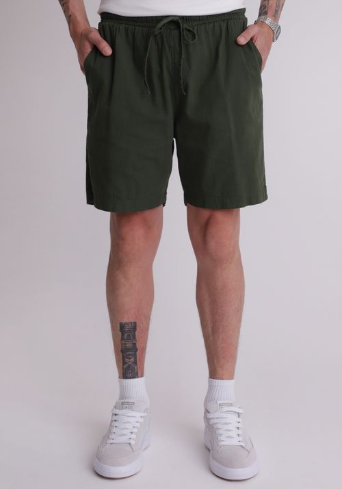 Bermuda sarja com elástico verde