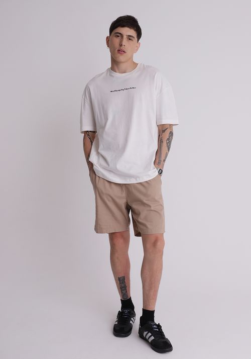 Bermuda sarja com elástico natural