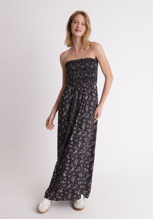 Vestido midi busto lastex