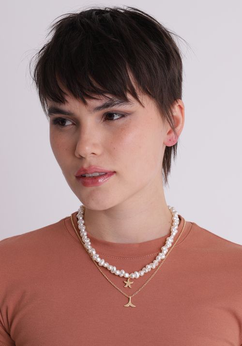 Kit colares pérola fundo do mar