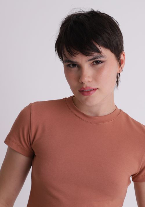 Blusa baby look em cotton