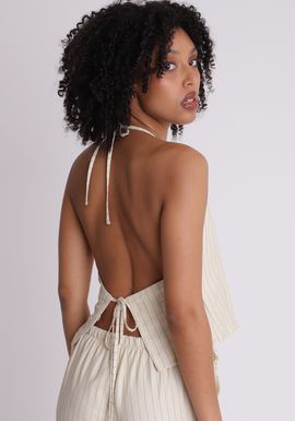 Colete frente única risca de giz