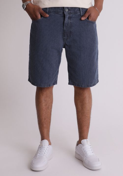 Bermuda jeans risca de giz