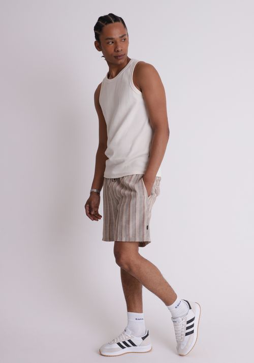 Bermuda listrada texturizada