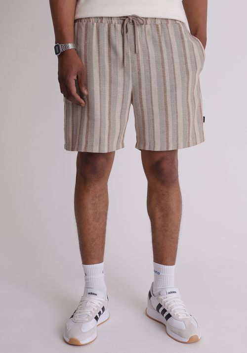 Bermuda listrada texturizada