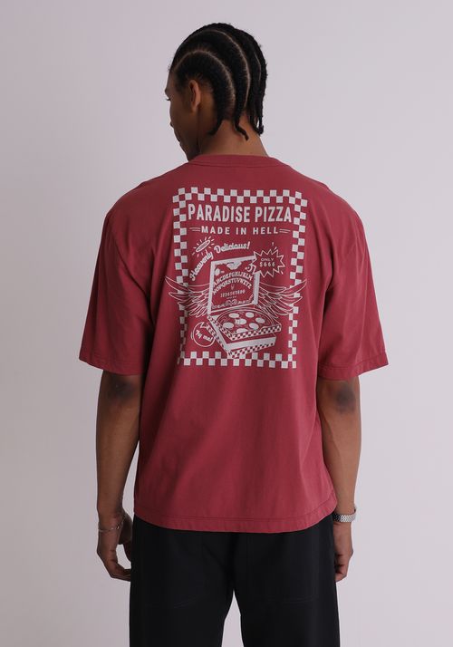 Camiseta em algodão estampa paradise pizza