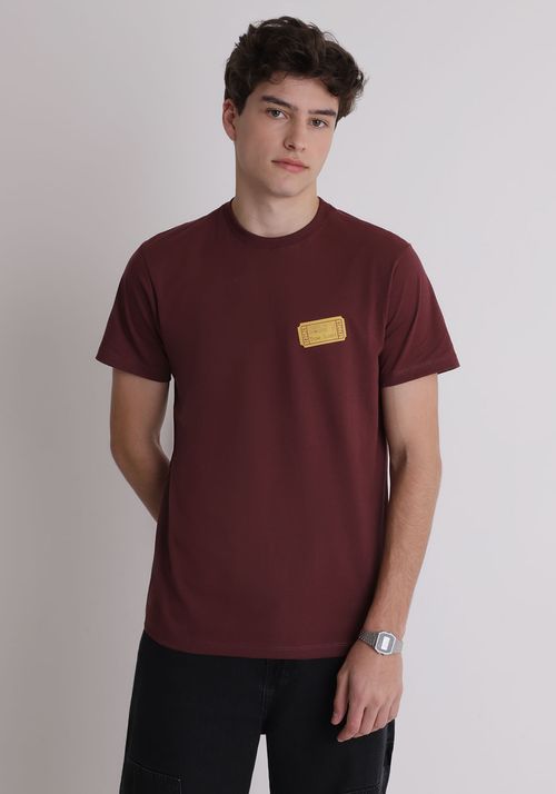 Camiseta em algodão estampa ticket
