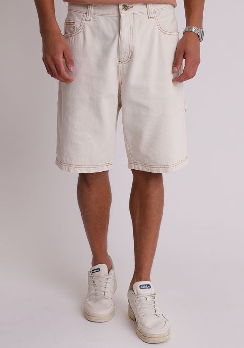 Bermuda de sarja off white