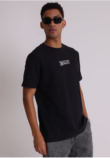 Camiseta texturizada estampa vacation memories