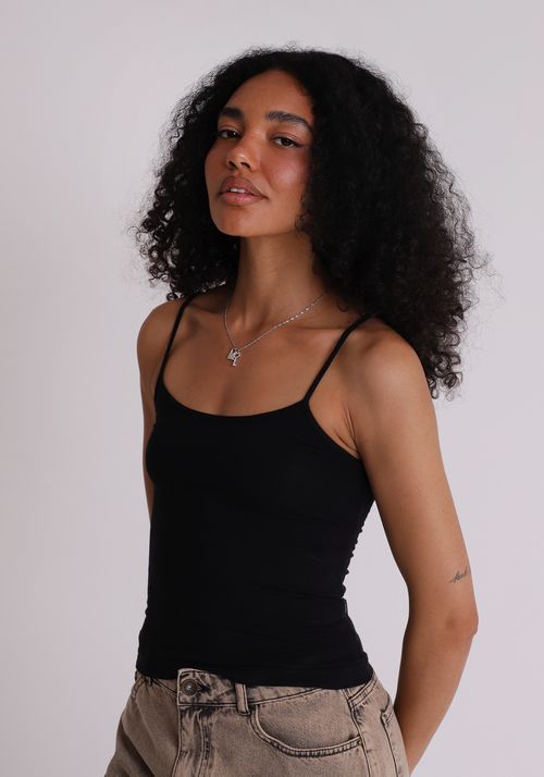 Blusa Regata de Alcinha Preta