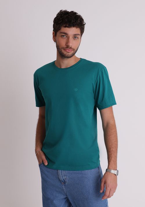 Camiseta básica gola redonda espinafre