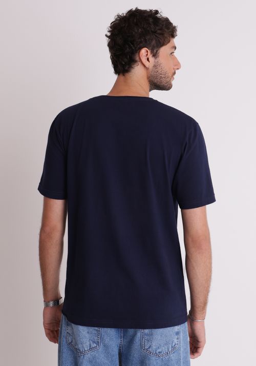 Camiseta básica manga curta azul marinho