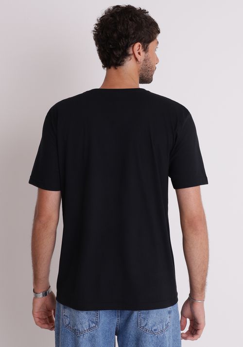 Camiseta básica gola redonda preta