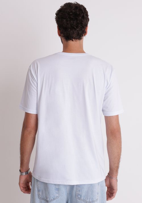 Camiseta básica gola redonda branca