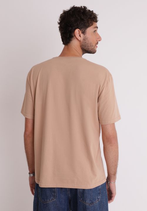 Camiseta básica gola redonda natural