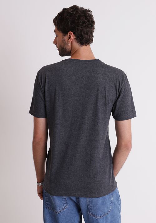 Camiseta básica gola v slim fit chumbo meScla