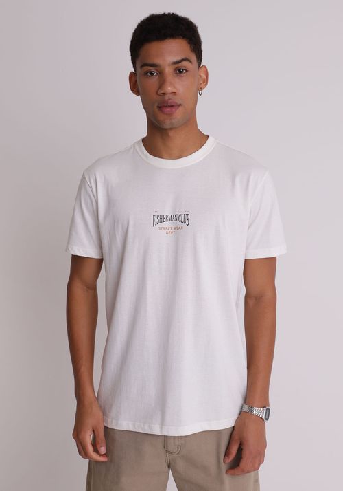 Camiseta em algodão estampa fisherman club