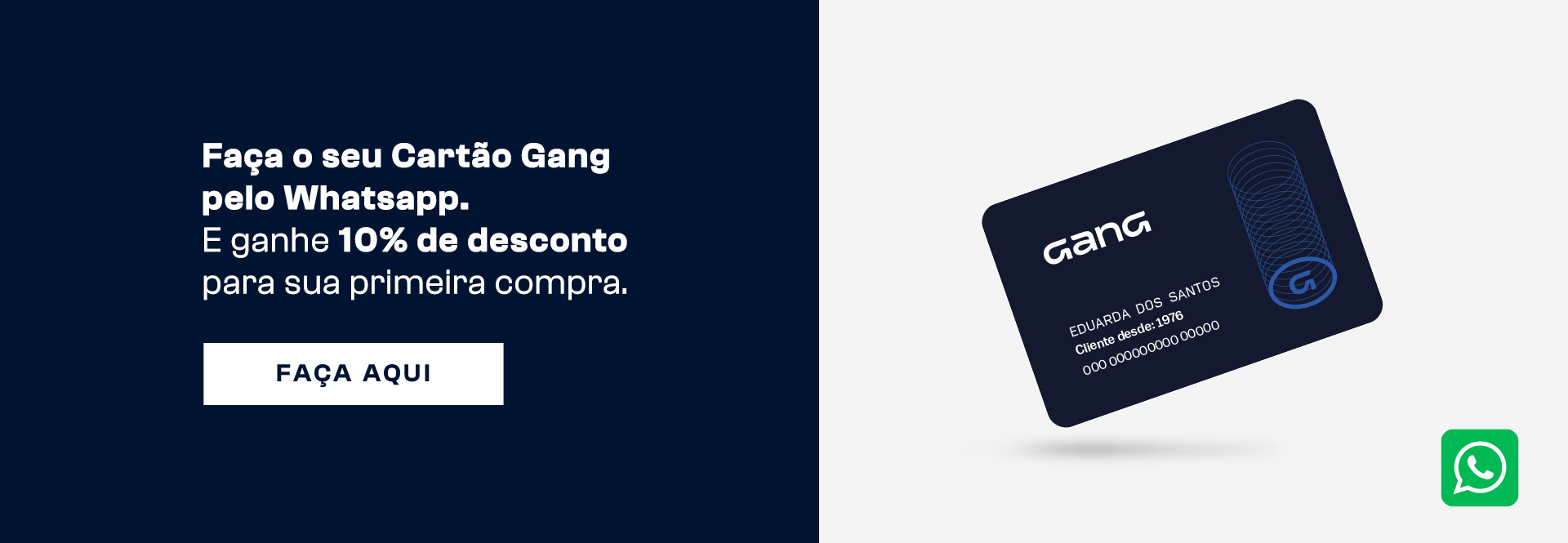 Faça o seu Cartão Gang